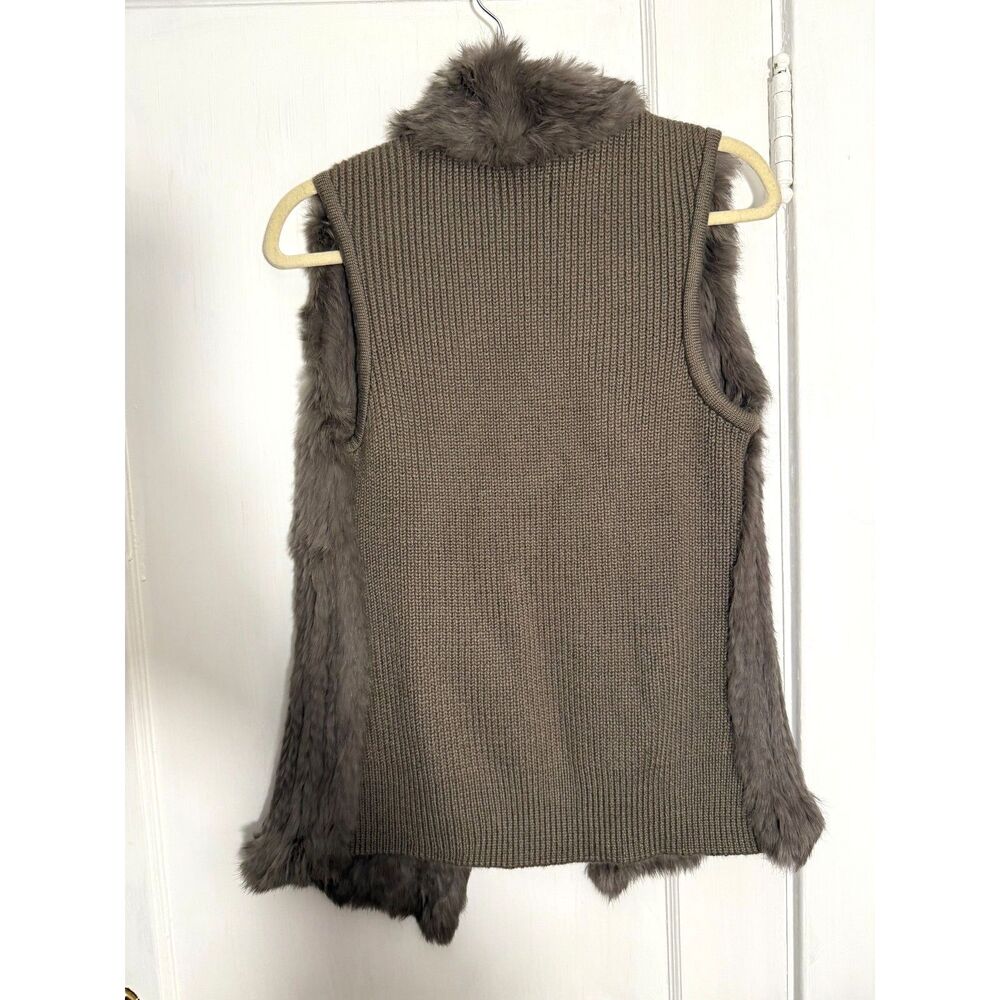 June Tan Rabbit Fur Vest - Picture 2 of 4